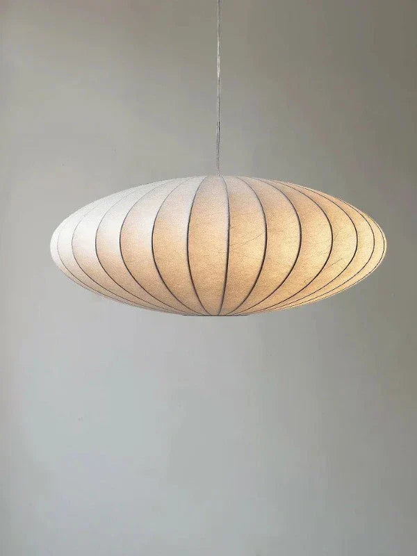 SilkCrown - Luxury Silk Pendant Lamp with Crystals