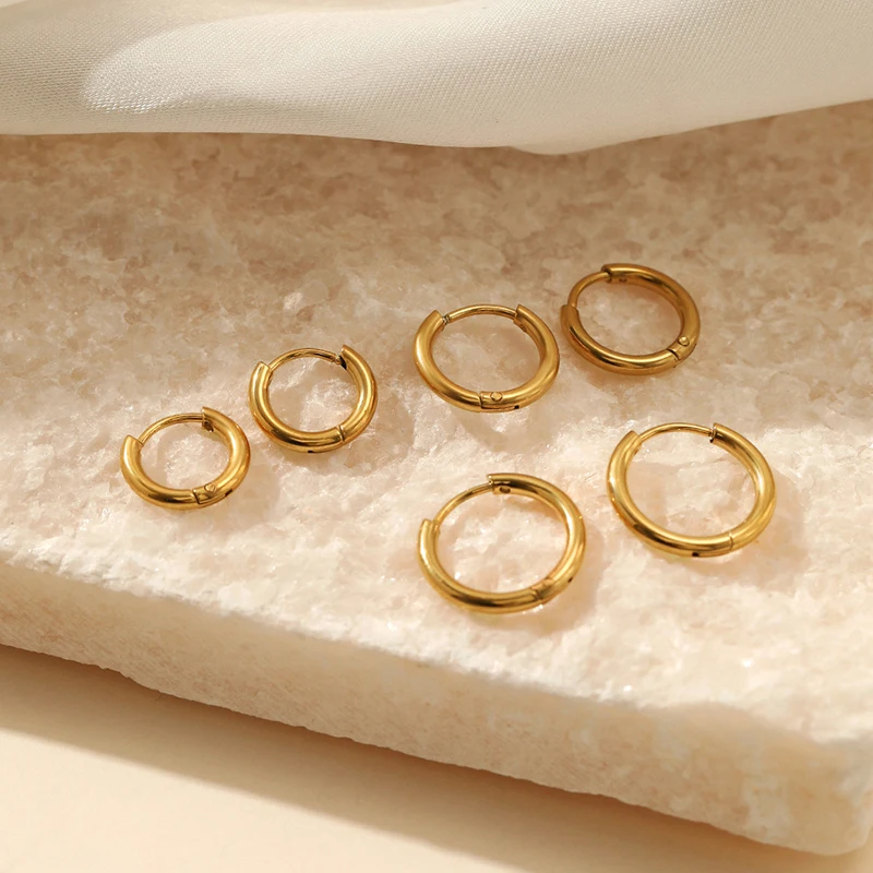 Sophia Hoop Earrings - Elegant Stainless Steel Hoops
