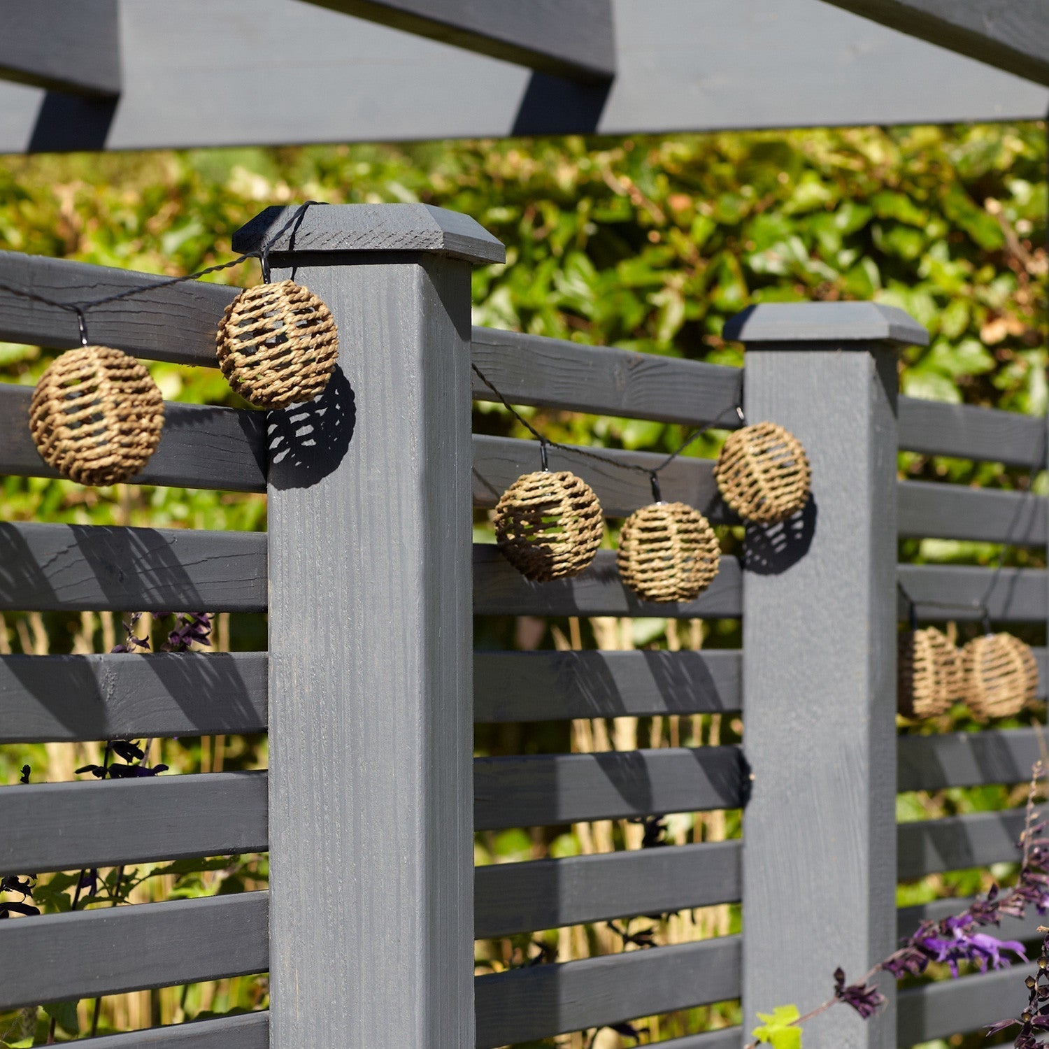 SolarGlow - Rattan Solar String Lights