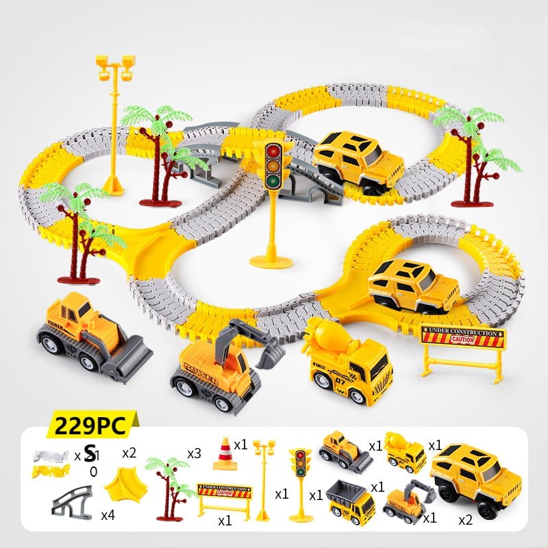 SpeedFlex Track - Flexible Race Track with LED Cars