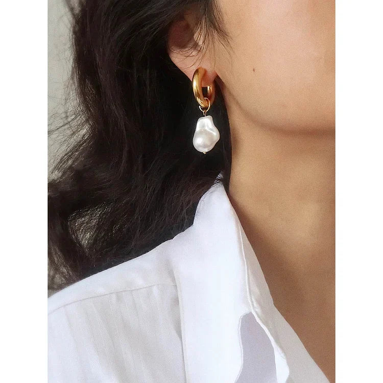 Isadora - Baroque Pearl Earrings for Women