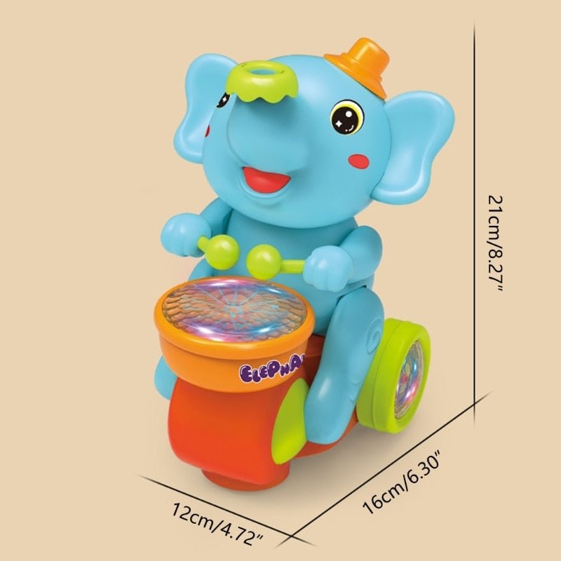 MelodyMate Elephant Drum - Musical Learning Toy for Babies