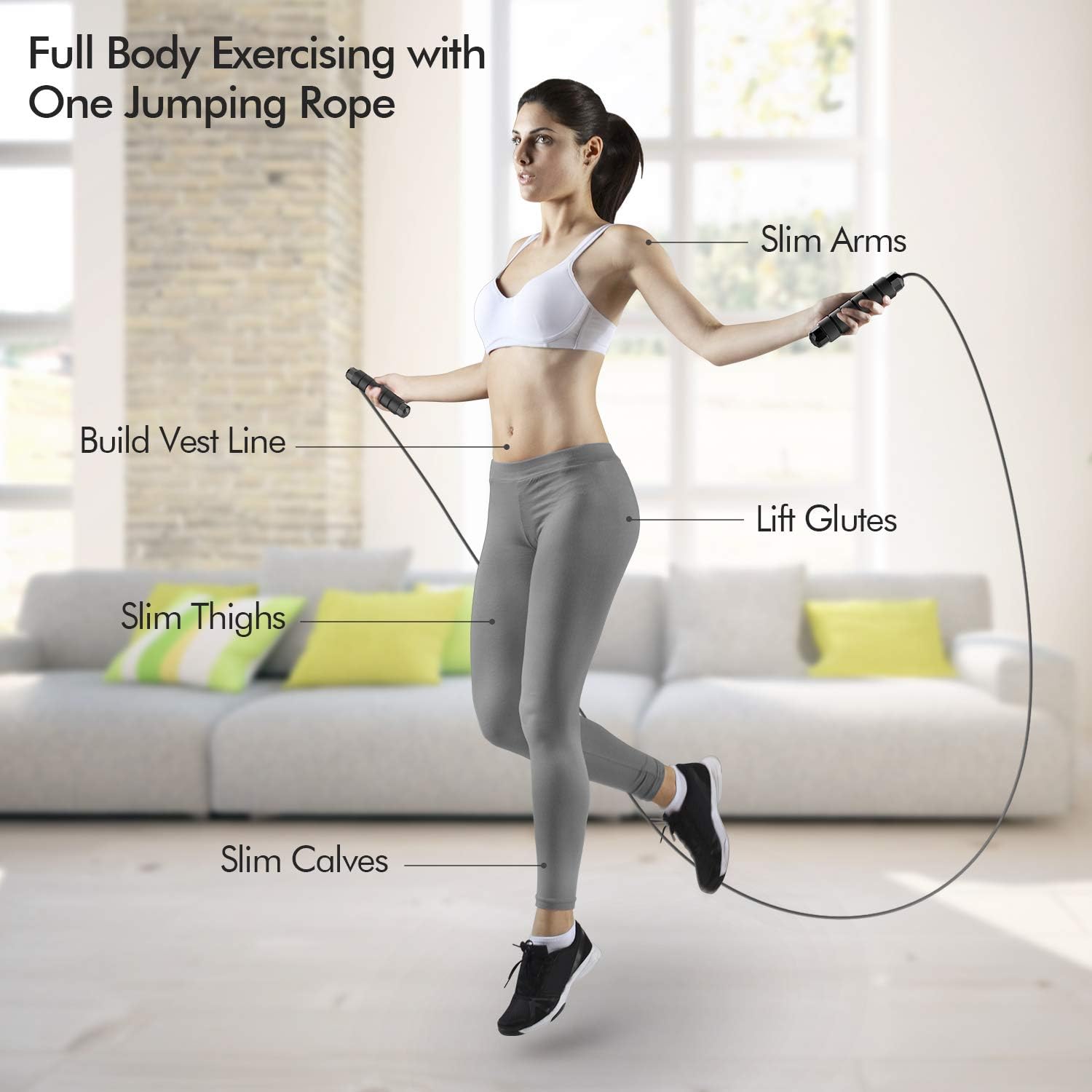 FlexiJump Adjustable Tangle-Free Jump Rope