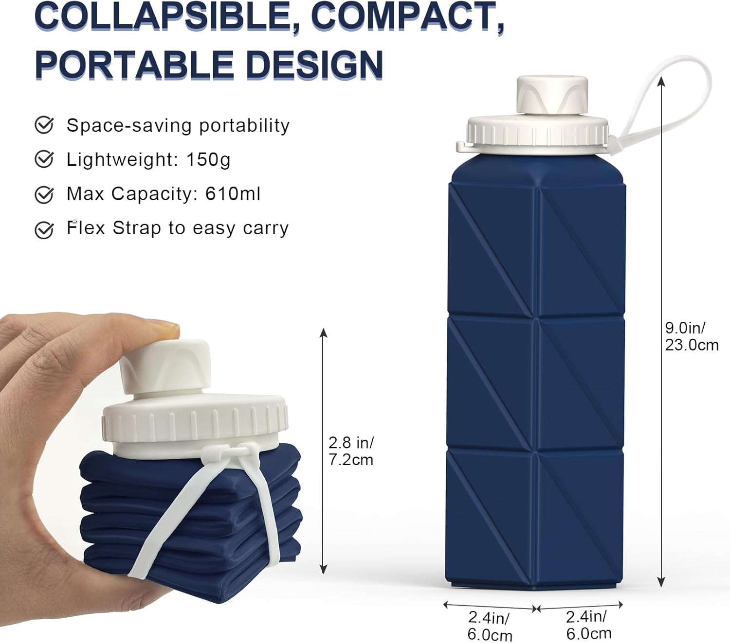 FlexiBottle - Collapsible Silicone Bottle (610ml)