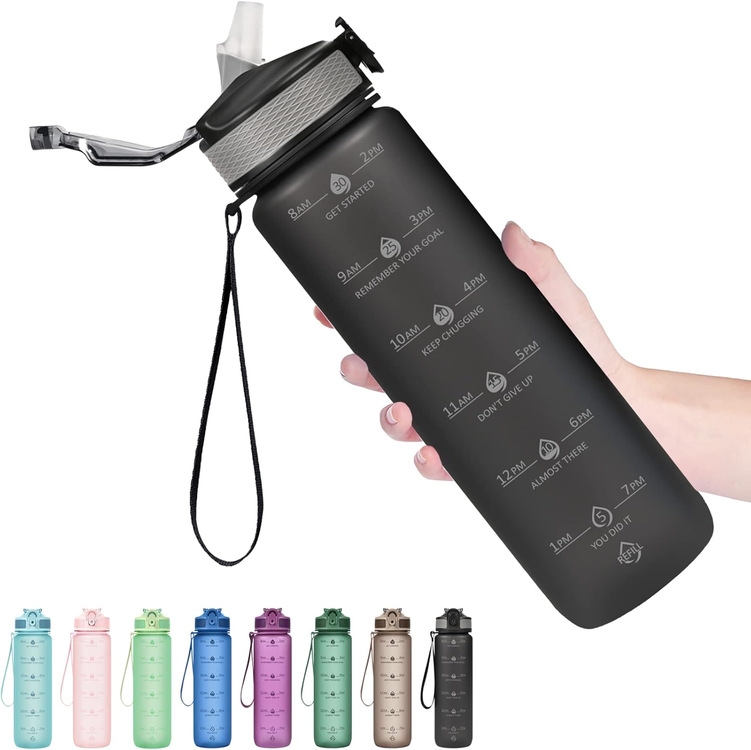 HydraBoost - Motivational Water Bottle (900ml)
