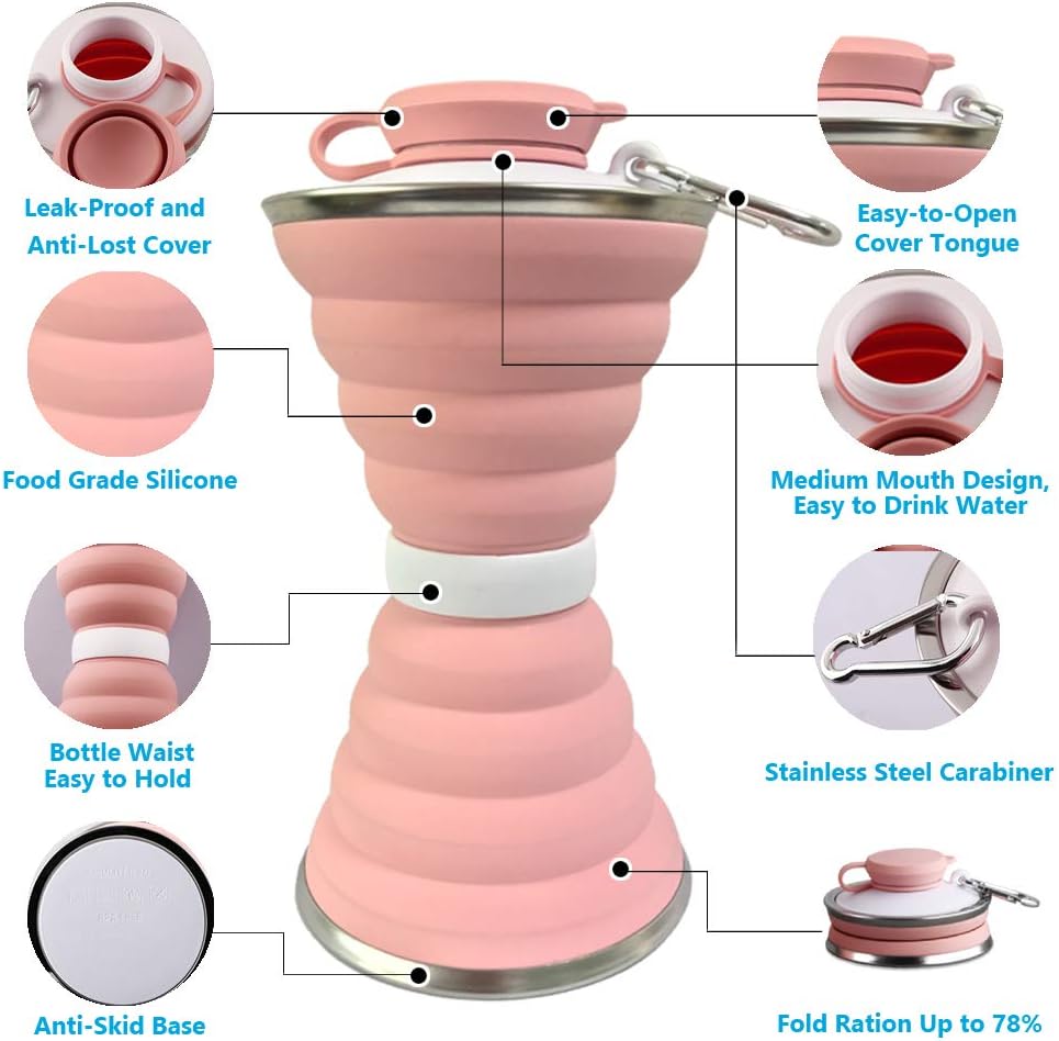 HydroFold - Collapsible Water Bottle with Clip