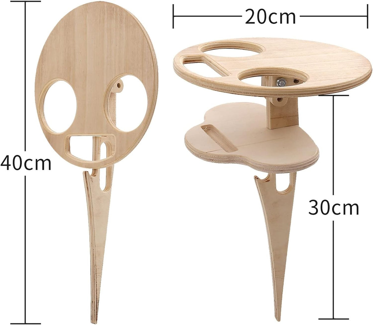 WineGlow Table - Portable Dual-Tier Outdoor Serving Table