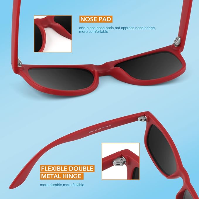 Jamie - 80s Retro Polarized Sunglasses for Men