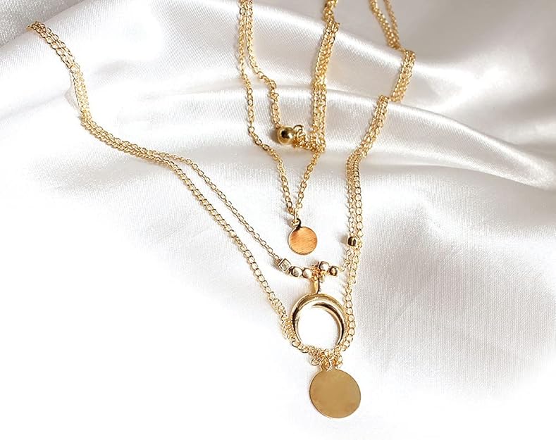 Selania - Half-Moon Layered Necklace
