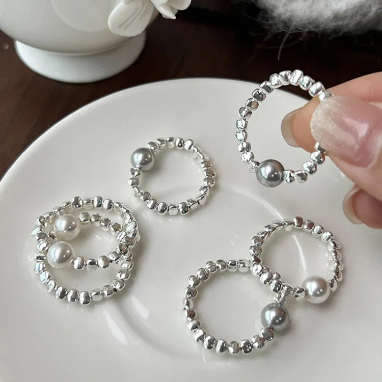 Stella - Galaxy Adjustable Pearl Ring for Women