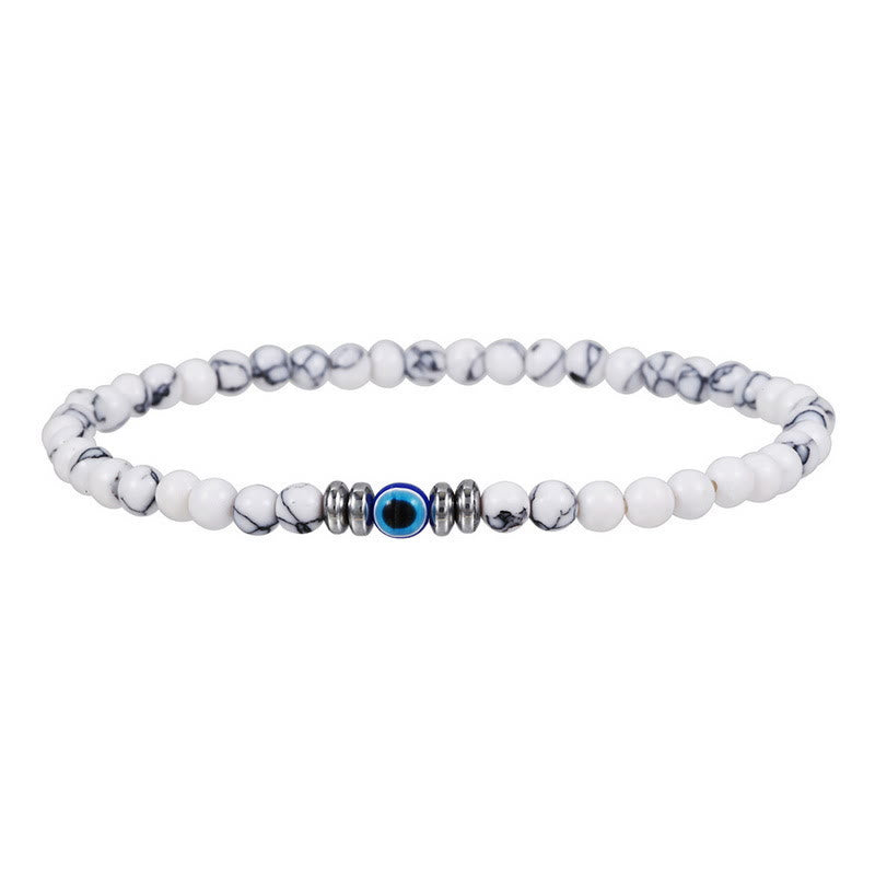 Thor - Men's 4mm Natural Stone Evil Eye Beaded Bracelet