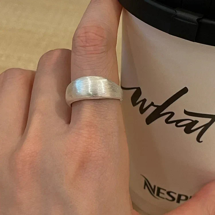 Nora - Adjustable Silver Dome Ring for Women