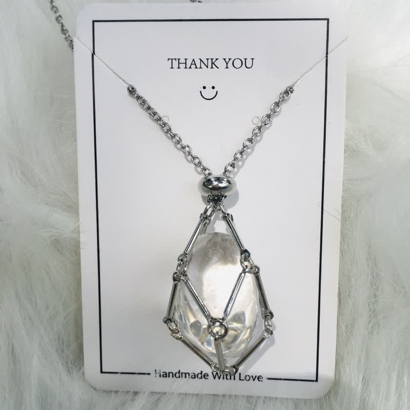 Iris - Natural Crystal Pendant Necklace for Women
