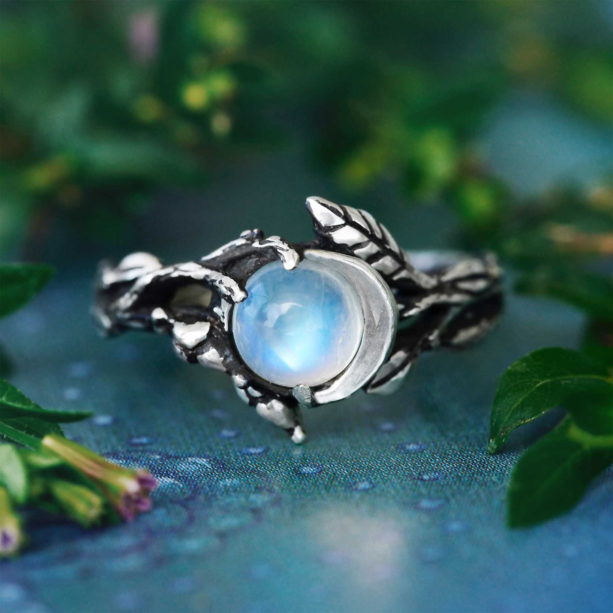 Iris - Moonstone Statement Ring for Women