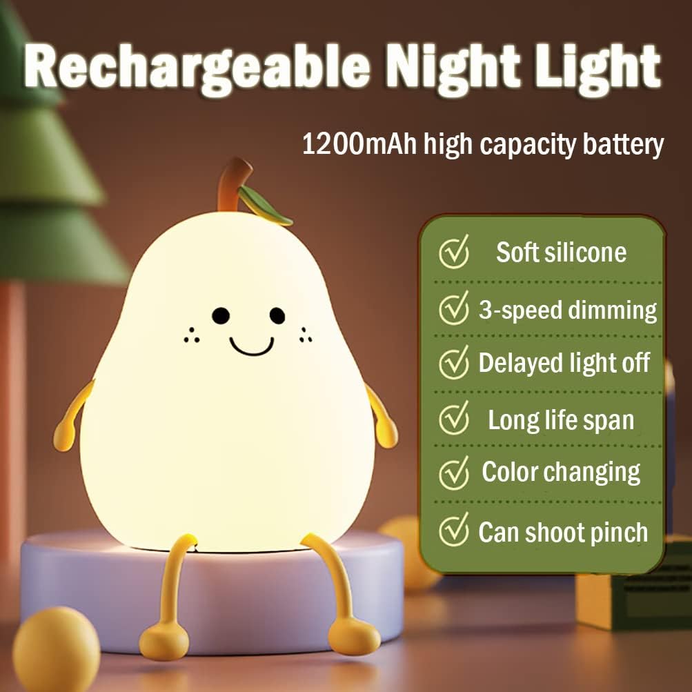 PearGlow LED Night Light - USB Warm White