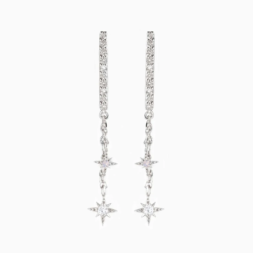 StarGlow Earrings - Celestial Star Stud and Hoop Set