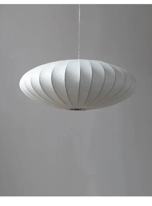 SilkCrown - Luxury Silk Pendant Lamp with Crystals