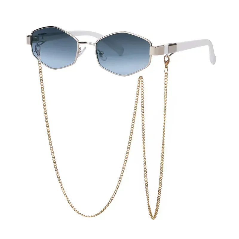 Mila - Retro Chain Sunglasses