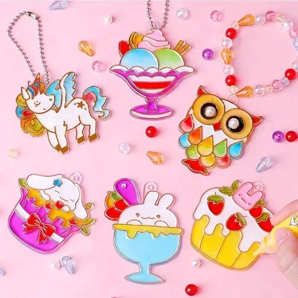 SparkleArt - DIY Paint Your Own Keychain Kit