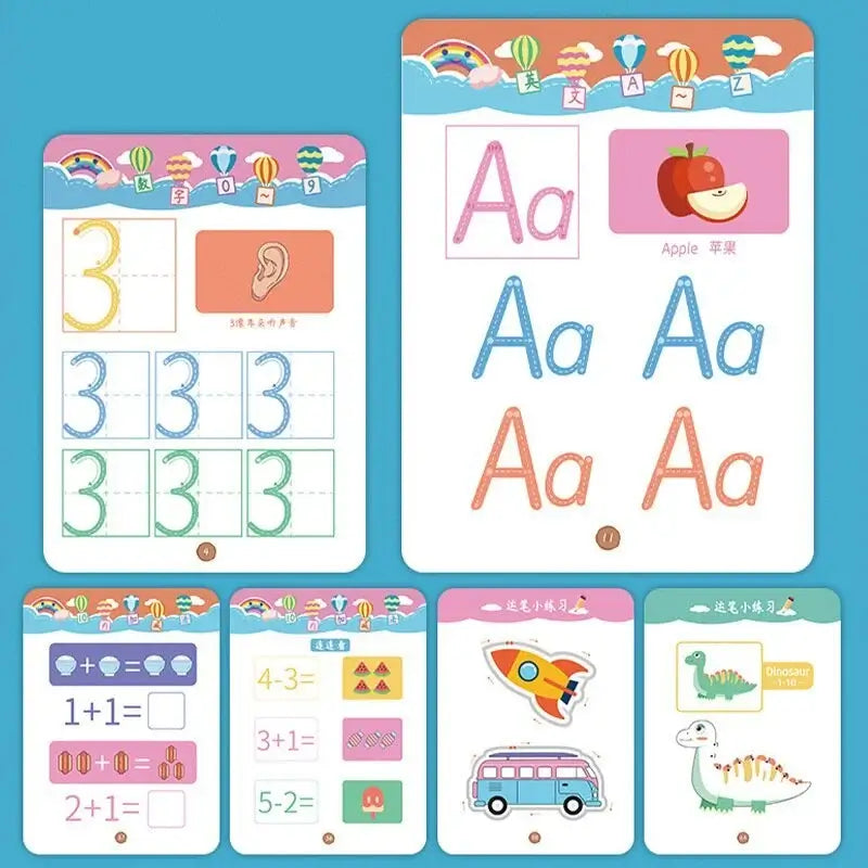 TraceMaster Educational Writing Practice Book for Kids
