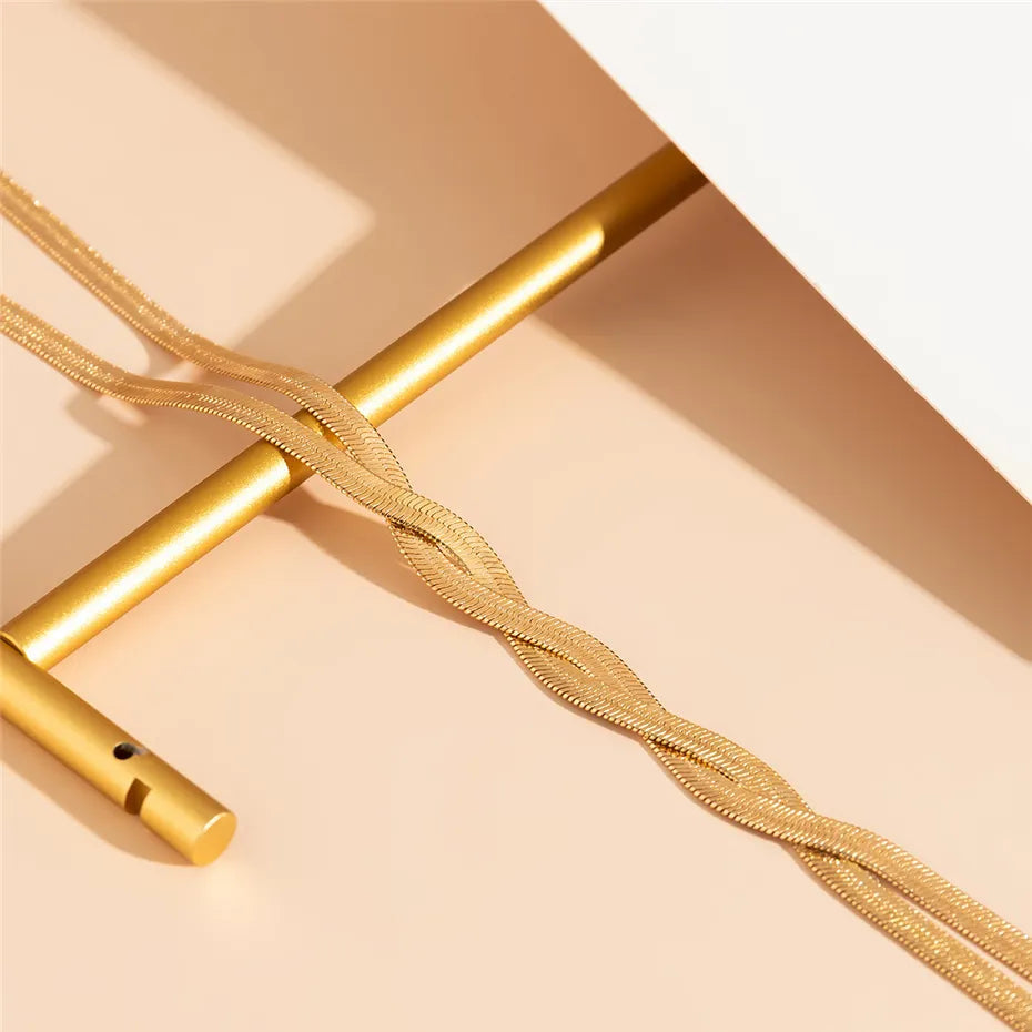 FlexiChain Necklace - Adjustable Snake Chain in Gold and Silver