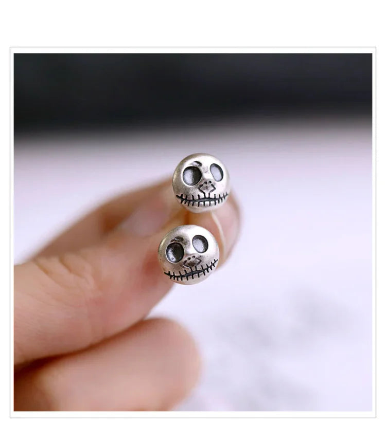 Mara - Pumpkin Prince Skull Earrings for Women