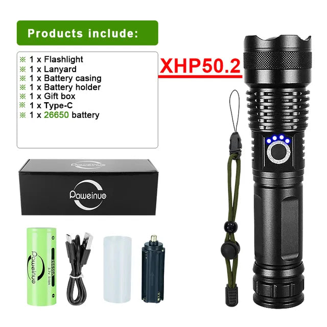 PowerBeam - Rechargeable LED Flashlight for Adventure