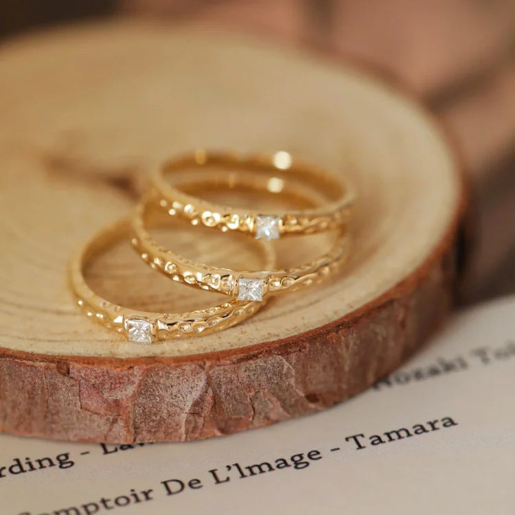 Aurora - Zirconia Gold-Plated Ring for Women