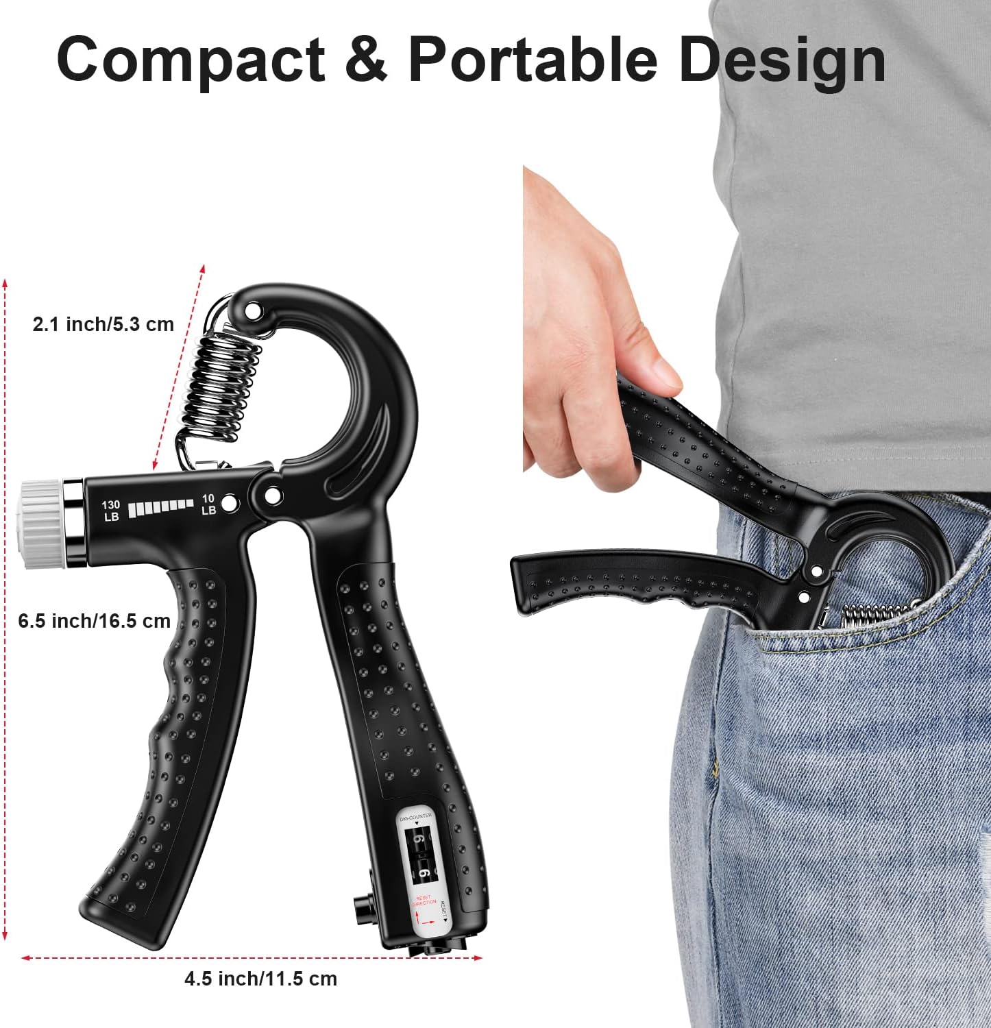 GripMaster - Adjustable Hand Trainer (2-Pack)