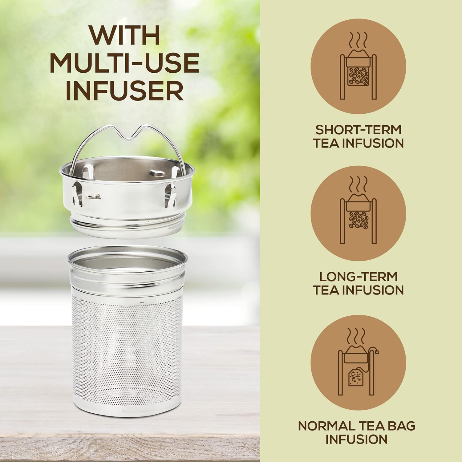TeaFusion - Bamboo Tea Infuser Bottle 500ml