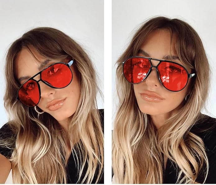 AmaraVision - Retro Oversized Aviator Sunglasses