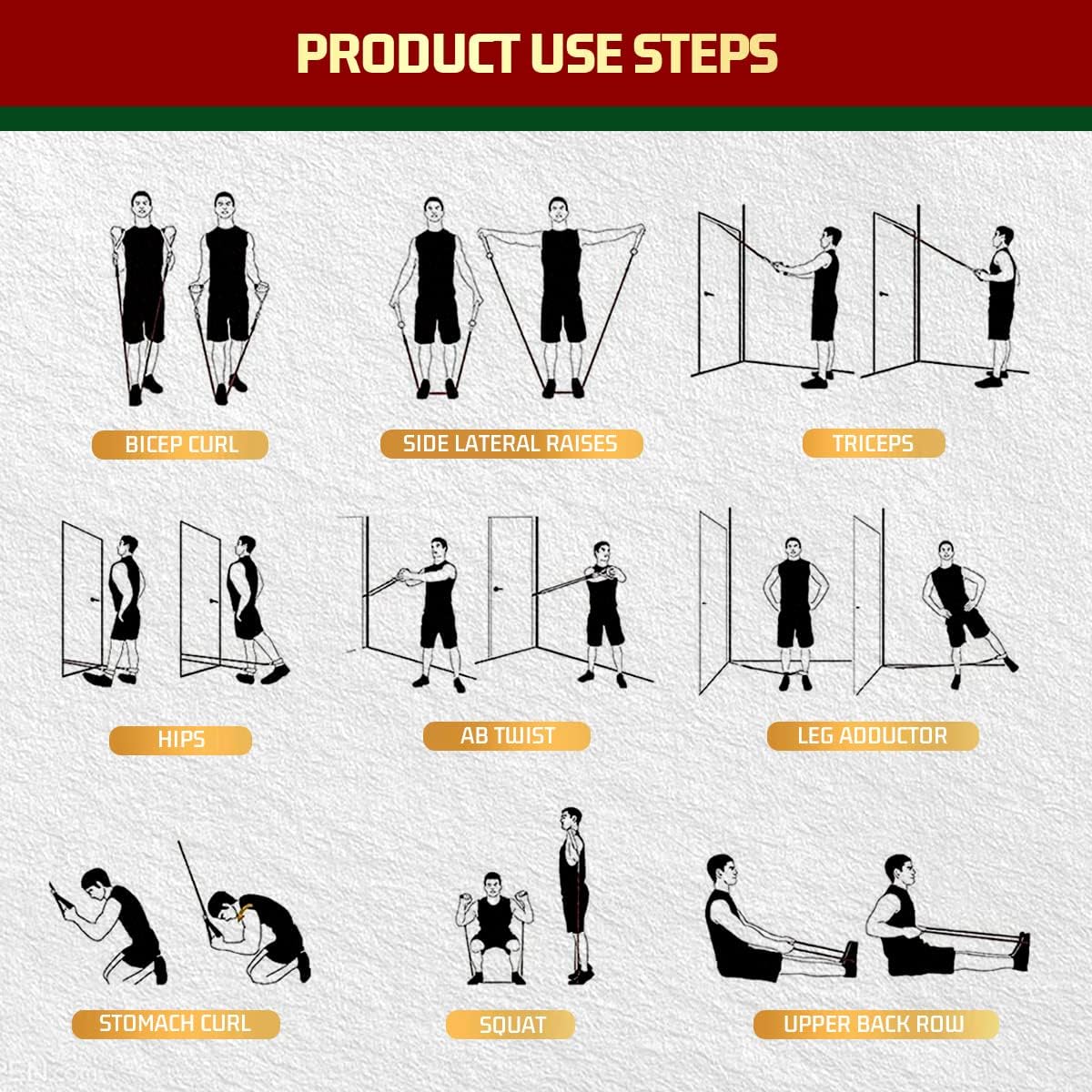 PowerGrip Resistance Bands with Handles