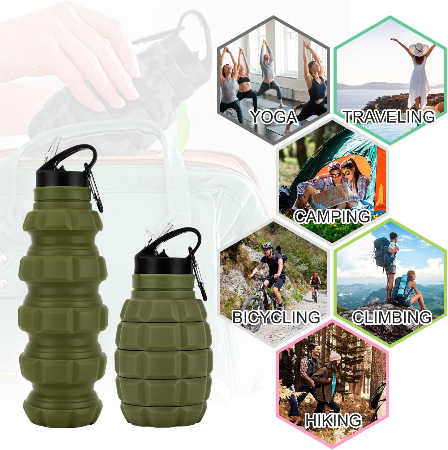 FlexiBottle - Foldable Silicone Travel Cup 575ml