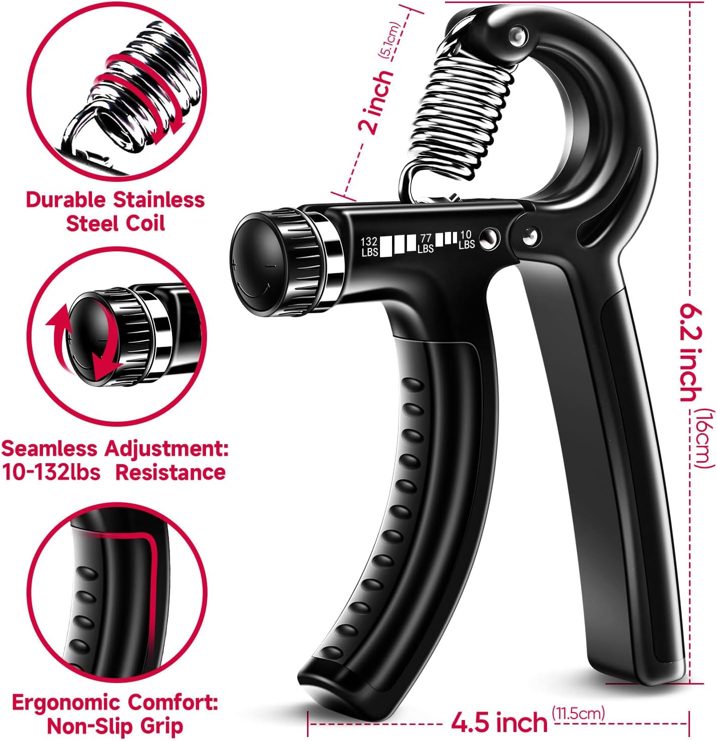 GripMaster - Adjustable Hand Strengthener Set