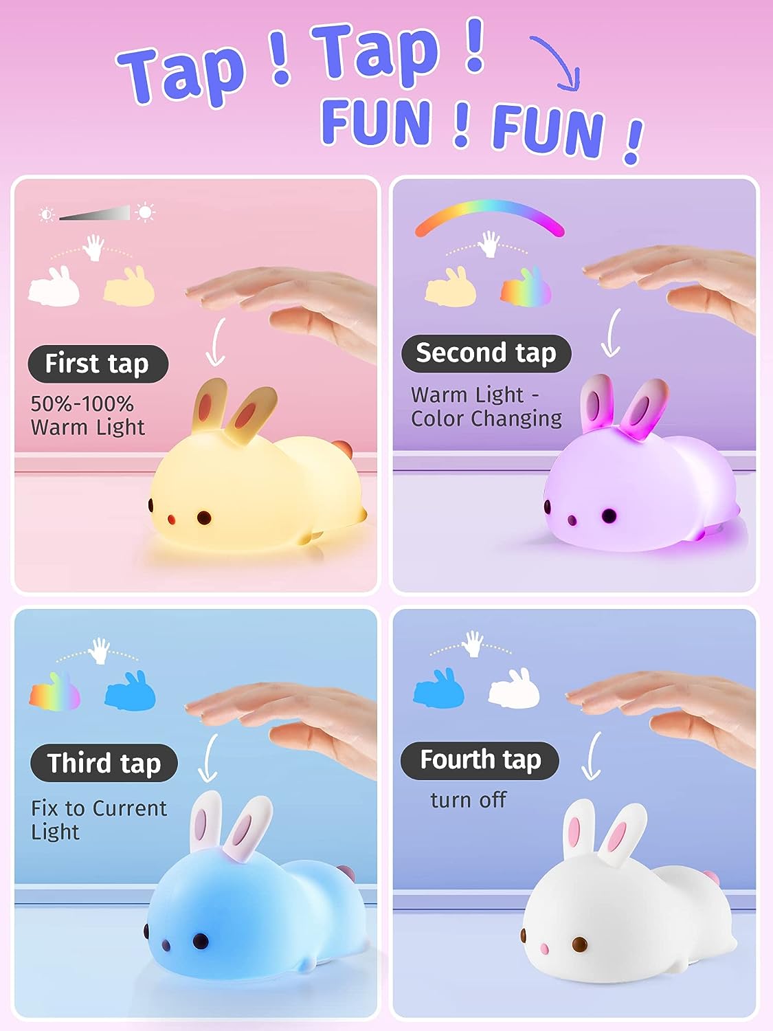 RabbitDream LED Night Lamp - Color Changing
