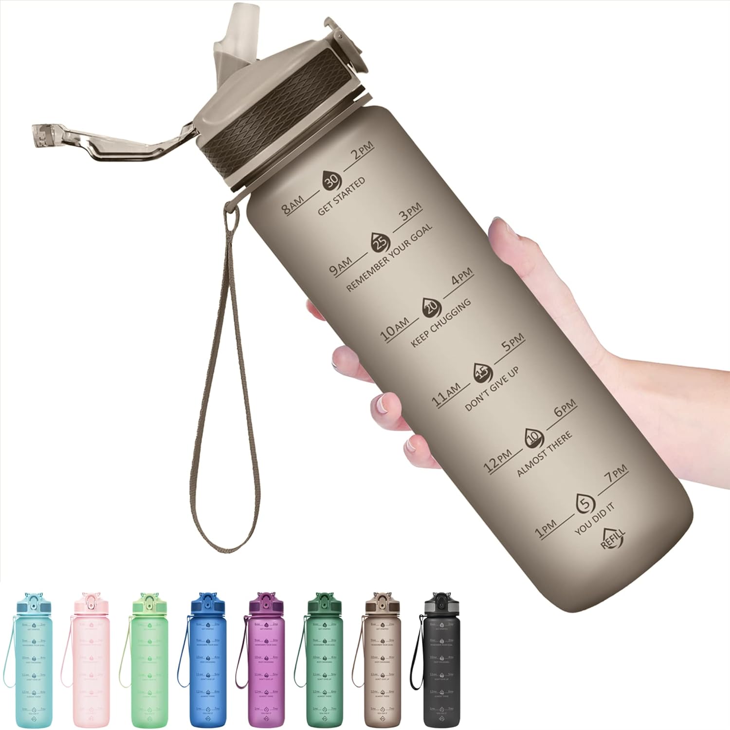HydraBoost - Motivational Water Bottle (900ml)