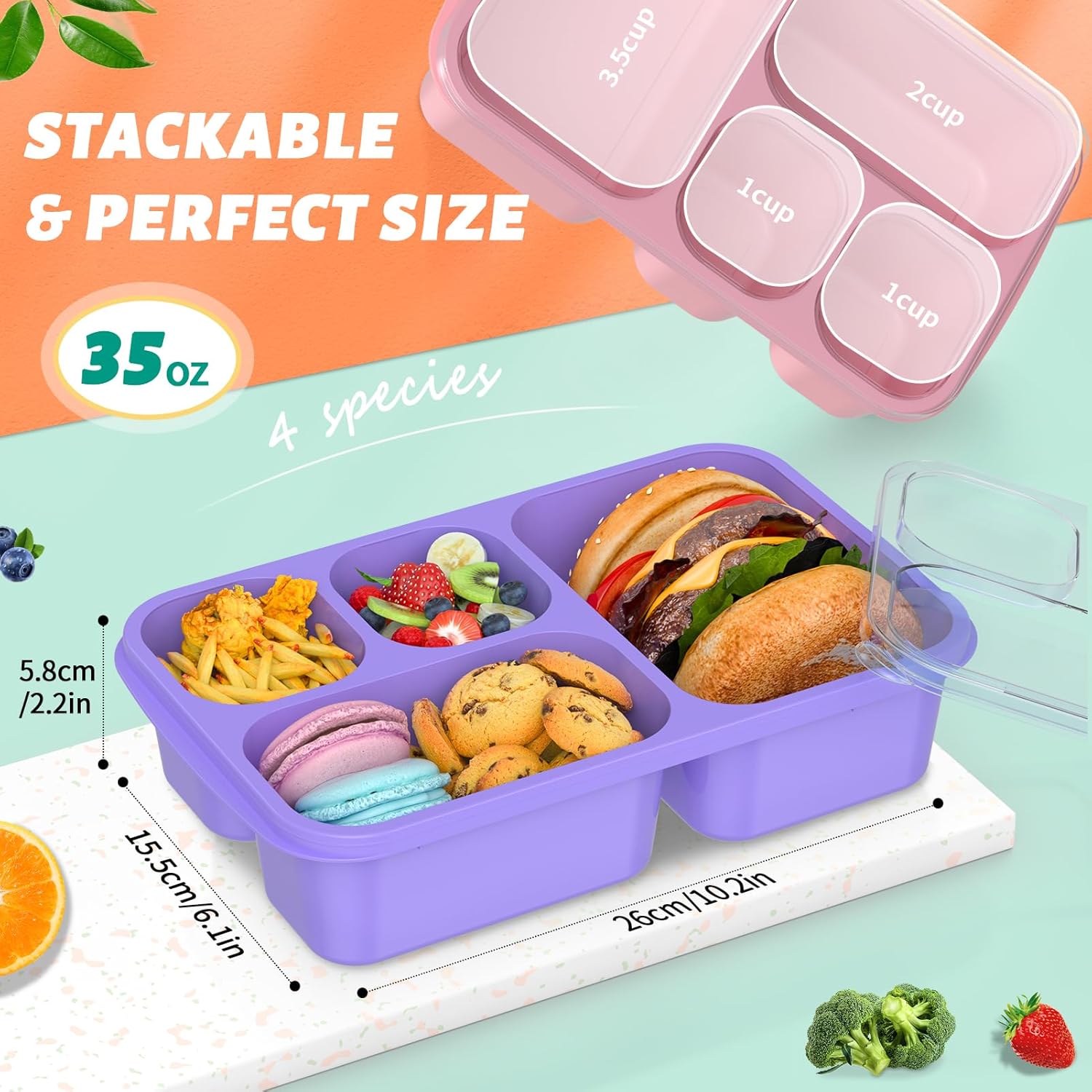 BentoBox - 4-Piece Meal Prep Container Set