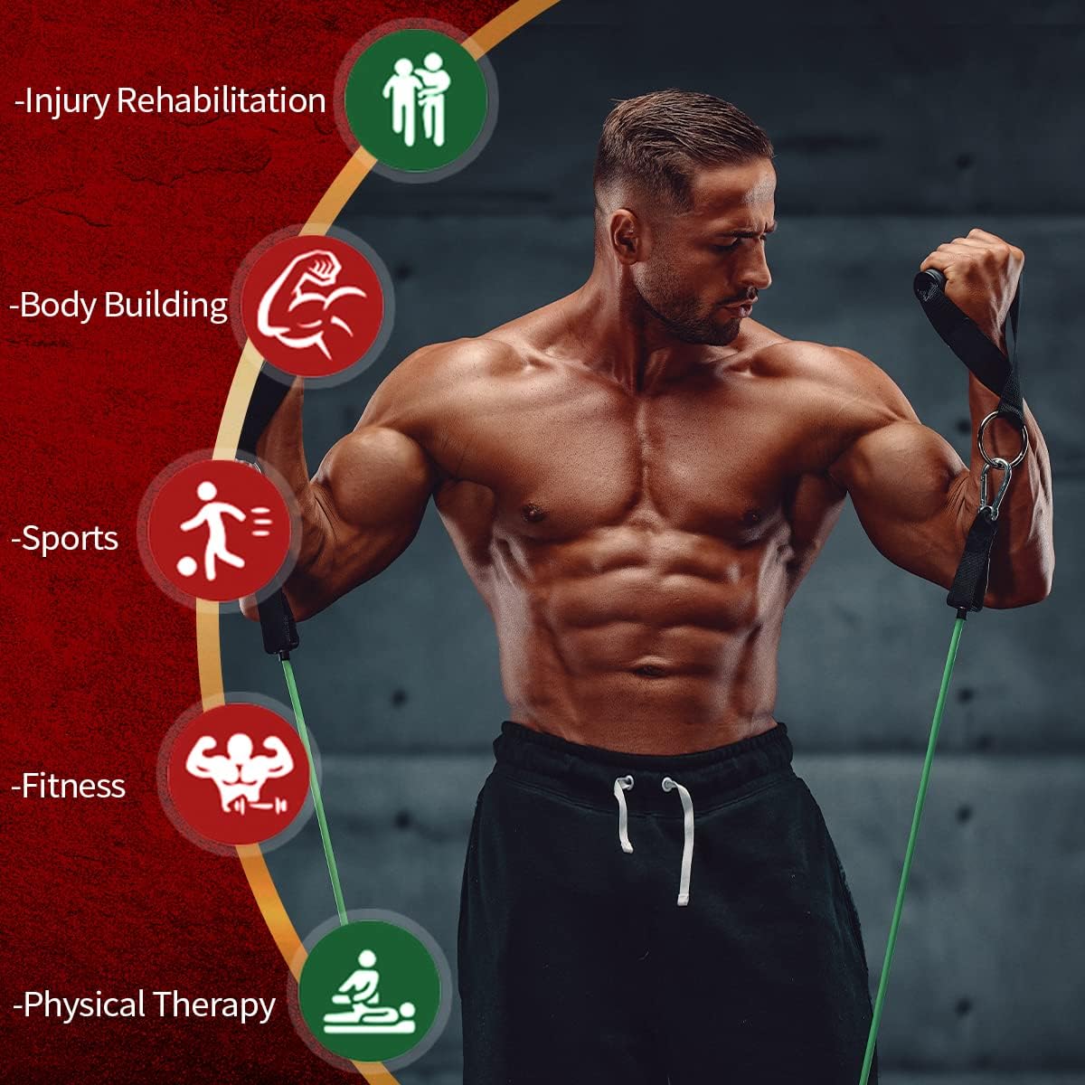 PowerGrip Resistance Bands with Handles