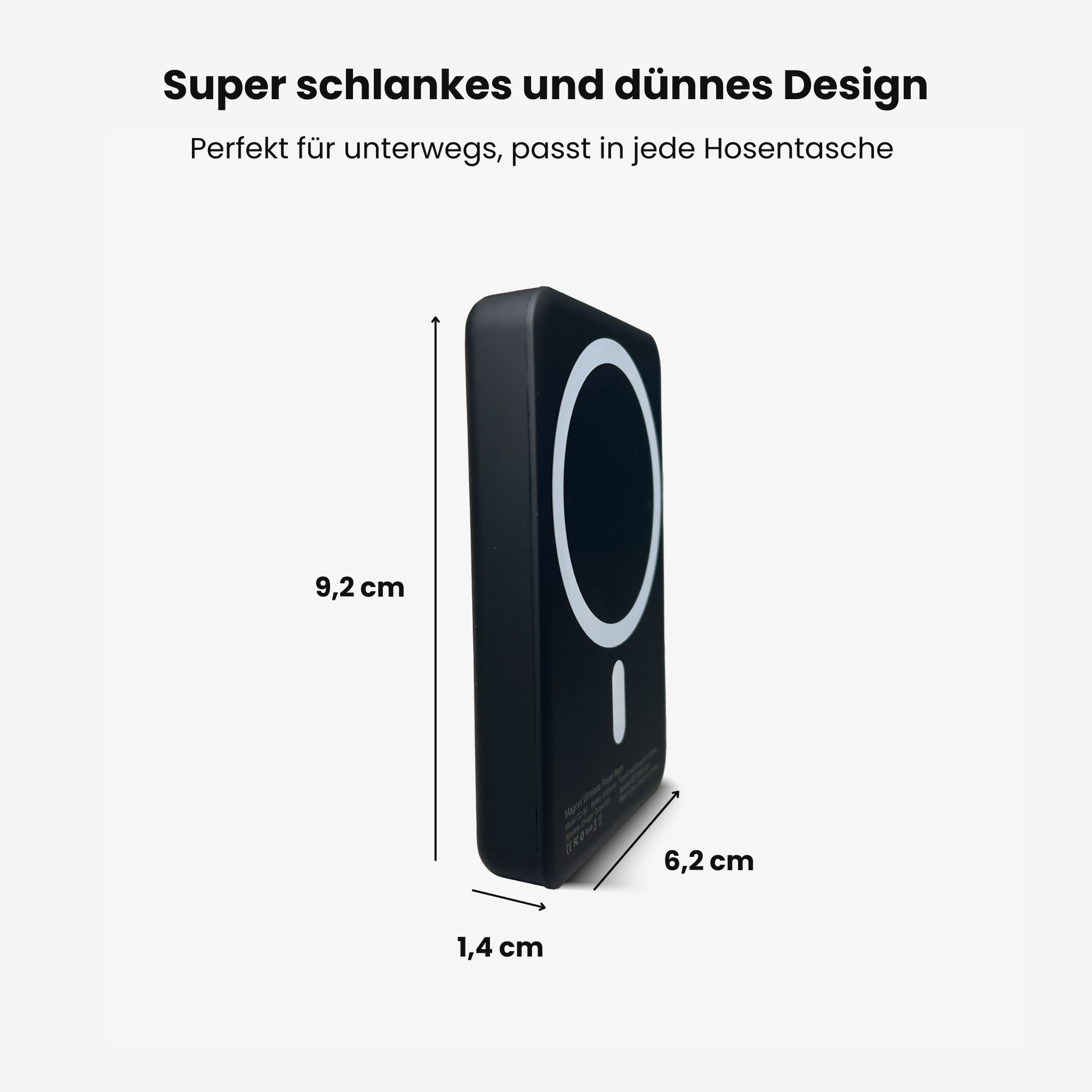MagCharge - Slim Magnetic Power Bank with LED
