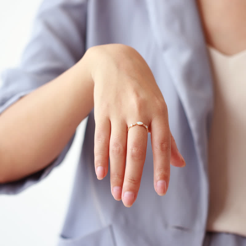 Isabella - Vintage Opal Ring of Love and Sincerity for Women
