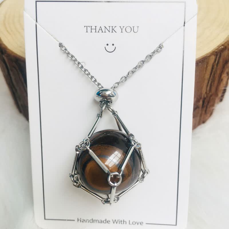 Iris - Natural Crystal Pendant Necklace for Women