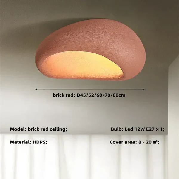 SereneAura - Natural Wabi-Sabi Ceiling Light