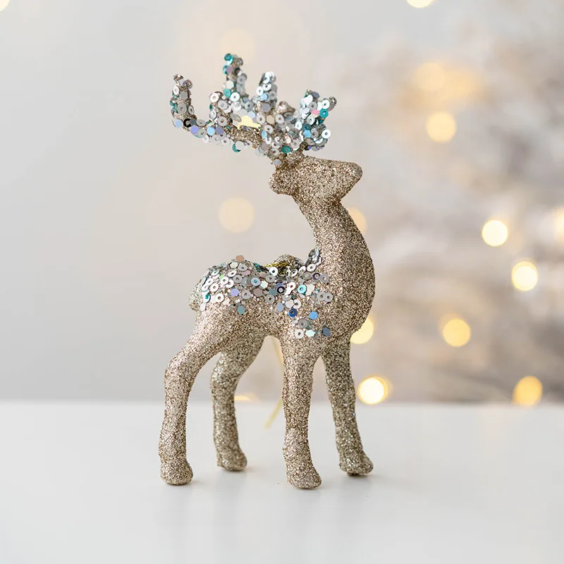 FrostDeer Glitter Deer Ornament - Luxe Christmas Decor