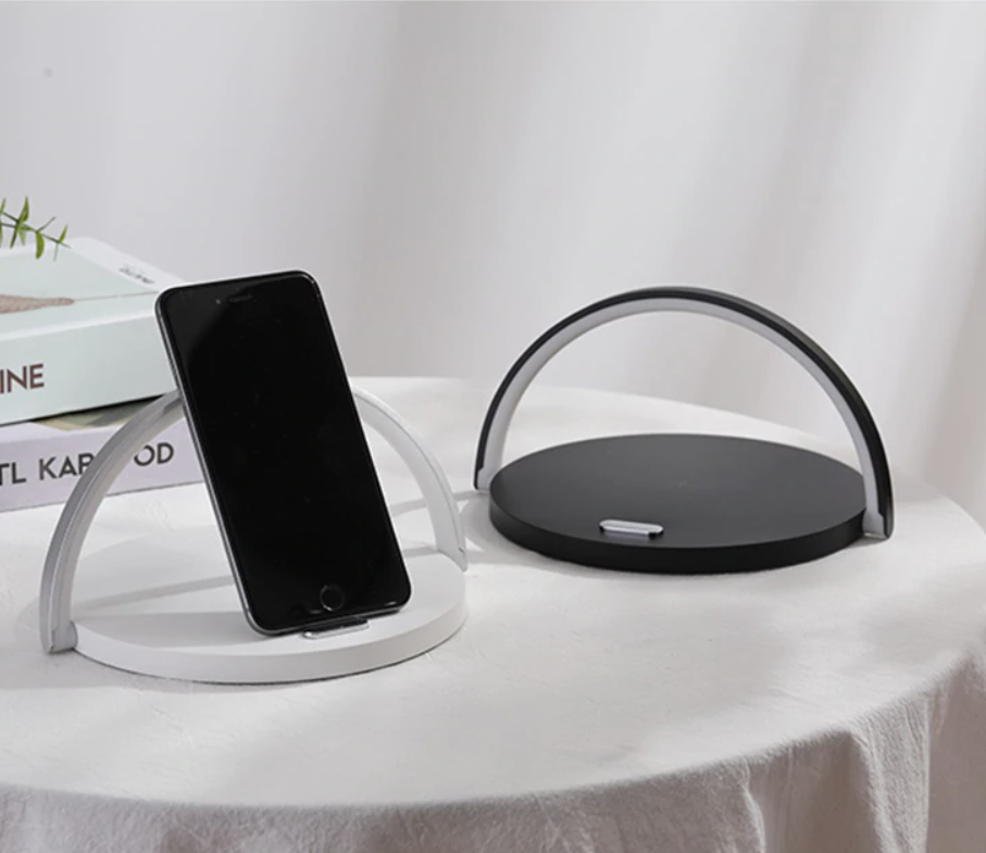Bowlight Design - Stylish 3-in-1 Night Lamp with Qi Charger