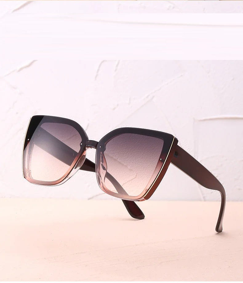 BillieShade - Square Retro Cat-Eye Sunglasses with UV Protection