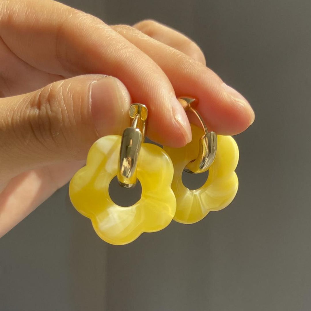 Valeria - Gold Flower Earrings for Women