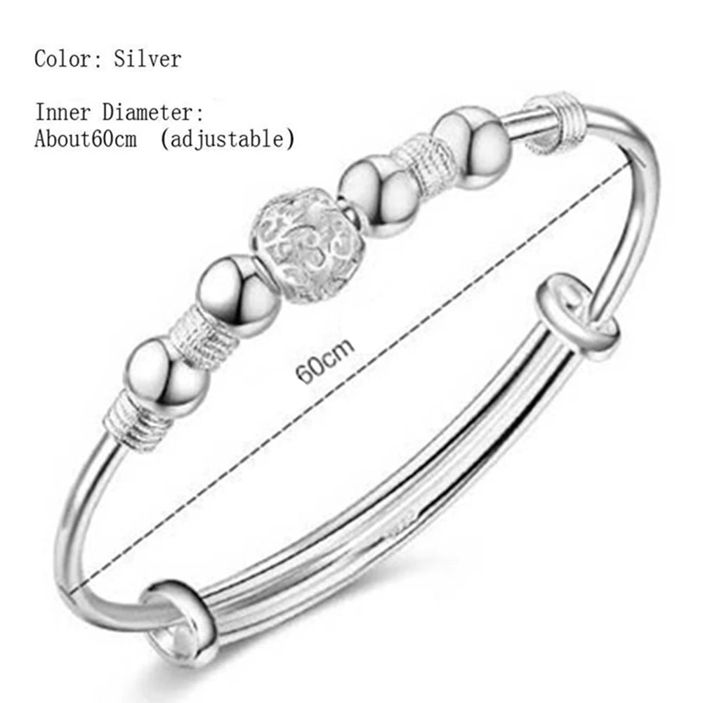 Silver Lucky Beads - Adjustable Bracelet