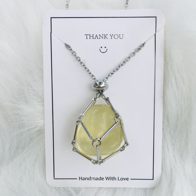 Iris - Natural Crystal Pendant Necklace for Women