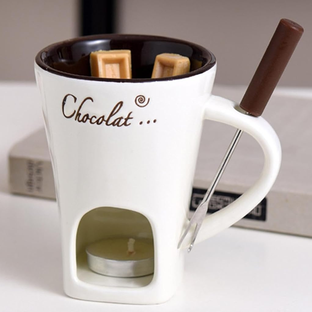 ChocoFondue - Ceramic Chocolate & Cheese Melting Bowl