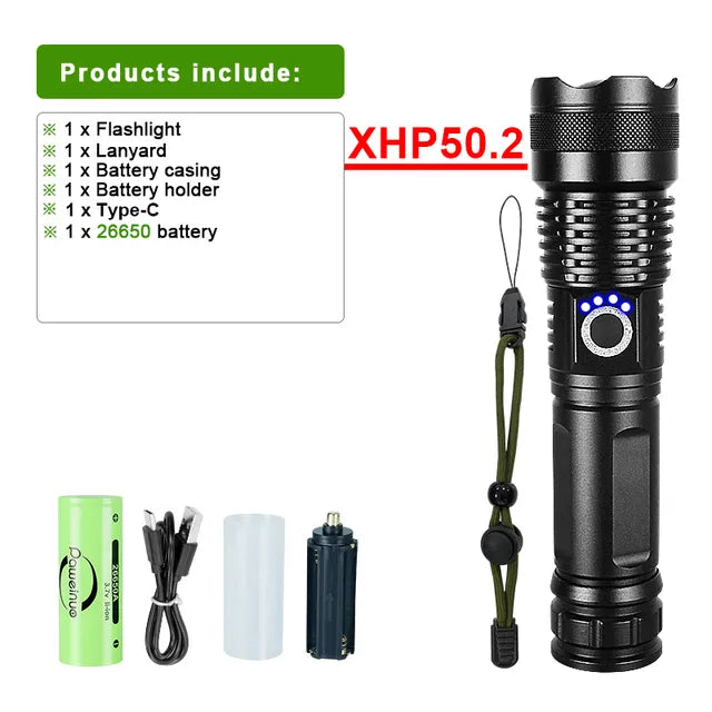 PowerBeam - Rechargeable LED Flashlight for Adventure